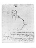 Detail from the Codex Atlanticus, 1478-1518 reproduction procédé giclée par Leonardo da Vinci 