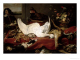 Still Life of Game and Shellfish Giclee Print by Frans Snyders Or Snijders