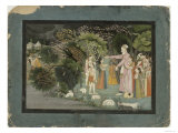 Nanda Asking Radha to Escort Krishna Home, from the Gita Govinda, Garhwal, c.1790 Giclee Print