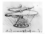Detail of a Design For a Flying Machine, c.1488 Giclee Print by Leonardo da Vinci 