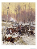 Artillery Combat in a Wood During the Siege of Paris, 1870-71 Giclee Print by Jean-Baptiste Edouard Detaille