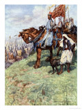 The Lionheart on Horseback, by His Side the Nubian Slave Giclée-Druck von Simon Harmon Vedder