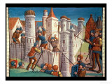 Scene from a Battle Defending Constantinople, from Ogier Le Danois, 1499 Giclée-Druck von Antoine Verard