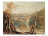 The River Wharfe with a Distant View of Barden Tower Giclée-Druck von J.M.W. Turner
