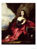 St. Mary Magdalene or St. Thais in the Desert, c.1640-41 Giclée-tryk af Jusepe de Ribera