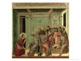 Maesta: Christ Washing the Disciples' Feet, c.1308-11 Giclée-tryk af Duccio di Buoninsegna