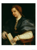 Lady with Book of Verse by Petrarch, c.1514 reproduction procédé giclée par Andrea del Sarto 
