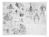 Codex Atlanticus, 1478-1518 reproduction procédé giclée par Leonardo da Vinci 