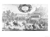 Last Horse Race Run Before Charles the Second of Blessed Memory, Ferry, Windsor Castle, 1684, 1687 Giclee-trykk av Francis Barlow