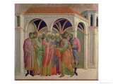 Maesta: Judas Receives Thirty Pieces of Silver, 1308-11 Giclee Print by Duccio di Buoninsegna 
