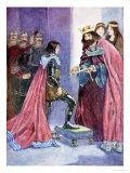 King Made Black Prince a Knight, Order of the Garter, Our Island StoryMarshall, Pub. Jack Ltd, 1905 Giclee Print by A.s. Forrest