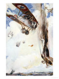 Enemy Crashed to the Earth in a Column of Flame and Smoke, c.1916 Giclee Print by Cyrus Cuneo