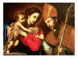 Madonna and Child with St. Zenobius Giclee Print by A. F. Guarino