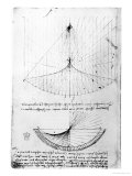 Studies of Concav Mirrors of Constant and Parabolic Curvatures, from the Codex Arundel, 1490S-1518 reproduction procédé giclée par Leonardo da Vinci 