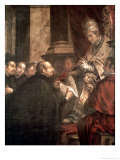 St. Ignatius Receiving the Papal Bull of the Foundation of the Company of Jesus Giclée-Druck von Juan de Valdes Leal