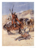 The Knights Meet in Conflict, The Talisman: A Tale of the Crusaders by Sir Walter Scott Reproduction procédé giclée par Simon Harmon Vedder