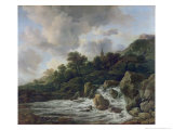 Waterfall Near a Village, c.1665-70 Giclee Print by Jacob Isaaksz. Or Isaacksz. Van Ruisdael
