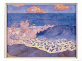 Blue Seascape, Wave Effect, c.1893 Giclee Print by Georges Lacombe