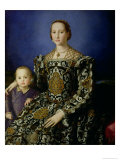 Portrait of Eleanor of Toledo and Her Son, Giovanni de Medici, c.1544-45 Giclee Print by Agnolo Bronzino