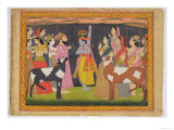 Krishna Lifting Mount Govardhana, from the Bhagavata Purana, Kulu, Himachal Pradesh, 1749 Giclee Print