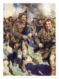 Gallant Piper Leading the Charge Giclee Print by Cyrus Cuneo