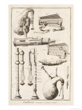 Plate Vi: Wind Instruments from the Encyclopedia of Denis Diderot reproduction procédé giclée par Robert Benard