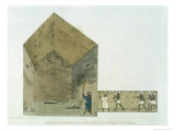 The Great Chamber in the Second Pyramid of Ghizeh, Discovered by Giovanni Belzoni reproduction procédé giclée par Giovanni Battista Belzoni