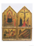 Madonna and Child with Saints, Crucifixion and the Legend of the Three Living and the Three Dead Giclee Print by Bernardo Daddi