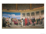 Hemicycle: Artists of All Ages, Detail of the Right Hand Side, 1836-41 Giclee Print by Hippolyte Delaroche