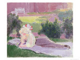 The Artist's Wife in the Garden of Rowlandson House Giclée-Druck von Spencer Frederick Gore