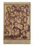 Twenty Five Pupils from the Studio of Antoine Jean Gros reproduction procédé giclée par Louis Leopold Boilly
