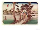 Fuji from Yoshiwara from 53 Stations of the Tokaido, c.1833 reproduction procédé giclée par Ando Hiroshige