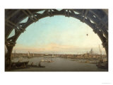 London Seen Through an Arch of Westminster Bridge, 1746-7 Giclee Print by Canaletto 