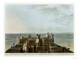 Top of the First Pyramid of Gizah, Plate 4 from Views of Egypt, Engraved by Thomas Milton Giclee Print by Luigi Mayer