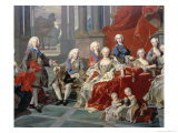 Family of Philip V of Spain Giclee Print by Louis-Michel van Loo