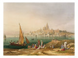 Sacred Town and Temples of Dwarka, Scenery, Costumes and Architecture of India Giclee Print by Captain Robert M. Grindlay