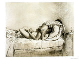 Couple Having Sex, Plate 27 from Liebe Lámina giclée por Mihaly von Zichy Couple Having Sex, Plate 27 from Liebe Lámina giclée por Mihaly von Zichy