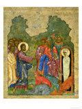 Raising of Lazarus, Russian Icon, Cathedral of St. Sophia, Novgorod School, 14th Century Giclée-Druck