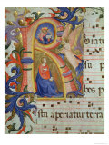 The Annunciation Depicted in an Historiated Initial 'R', Detail from a Missal, c.1430 Giclee Print by Fra Angelico 
