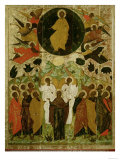The Ascension of Our Lord, Russian Icon from the Malo-Kirillov Monastery, Novgorod School, 1543 reproduction procédé giclée