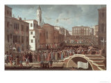 Festival of the Blessed Virgin Mary on the 2nd February at Santa Maria Formosa, Venice Giclee Print by Gabriele Bella