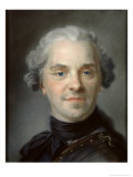 Portrait of Maurice, Comte de Saxe Giclee Print by Maurice Quentin de La Tour