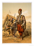 Turkish Foot Soldiers in the Ottoman Army, Pub. by Lemercier, c.1857 Giclee Print by Amadeo Preziosi