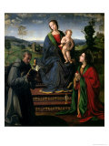 Madonna and Child with St. Francis of Assisi and St. Mary Magdalene, 1503 reproduction procédé giclée par Ridolfo Ghirlandaio