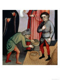 The Miraculous Multiplication of the Grain, Detail from the St. Nicholas of Bari Altarpiece, 1406 reproduction procédé giclée par Jaime Cabrera