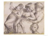 Study of a Man and a Woman For the Madonna Della Misericordia in Villa Guinigi, Lucca, c.1515 Wydruk giclee autor Fra Bartolommeo Study of a Man and a Woman For the Madonna Della Misericordia in Villa Guinigi, Lucca, c.1515 Wydruk giclee autor Fra Bartolommeo