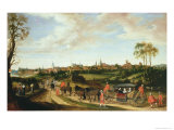 The Dutch Envoy Adriaan Pauw Arriving at Munster, 1648 Giclee-trykk av Gerard ter Borch