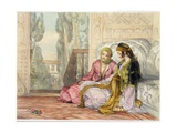 The Harem, Plate 1 from Illustrations of Constantinople, Engraved by the Artist, 1837 Lámina giclée por John Frederick Lewis The Harem, Plate 1 from Illustrations of Constantinople, Engraved by the Artist, 1837 Lámina giclée por John Frederick Lewis