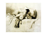Man and Woman Making Love, Plate 2 of Liebe Lámina giclée por Mihaly von Zichy Man and Woman Making Love, Plate 2 of Liebe Lámina giclée por Mihaly von Zichy