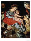 The Holy Family Around a Fire, c.1532-33 Giclée-Druck von Jan Cornelisz Vermeyen